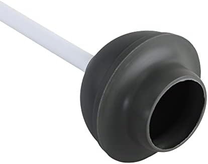 Clorox Toilet Plunger with Hideaway Holder Caddy Heavy-Duty Compact Design with Non-Skid Rubber Base for Bathroom Convenient Storage Toilet Unclogger, 6.5x19.5-Inch, White