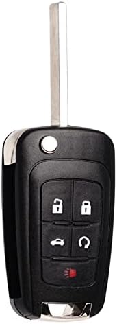 MechanMagic Remote Flip Key Fob Replacement Fits for Chevy Cruze Equinox Camaro Malibu Sonic Impala Buick Lacrosse Regal Verano Encore Allure GMC Terrain 2010-2021 Keyless Entry Control OHT01060512