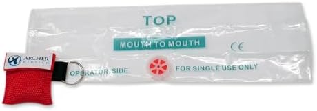 CPR Keychain Face Shields with One-Way Valve, 6 Pack