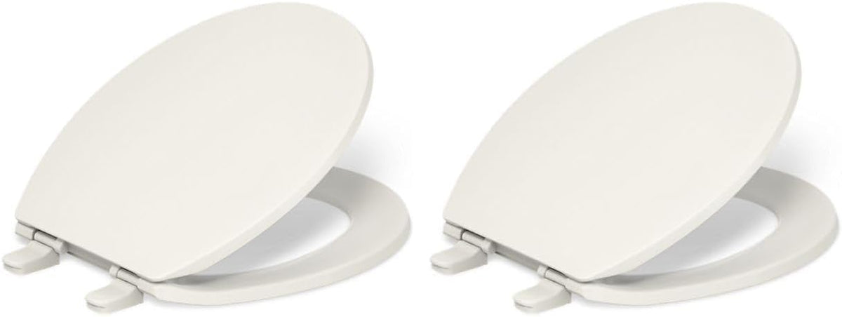 KOHLER Brevia Slow Close Elongated Toilet Seat, White