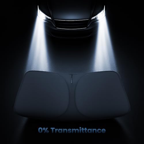 Magnelex Windshield Sun Shade for GMC Sierra 1500 2500 3500 (SLT AT4 Denali) 2019-2026, Foldable Car Window Sunshade, Heat & UV Visor Cover, Reflective Front Shades Accessories