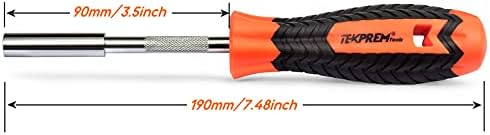 Torx Bit Set with 1/4 inch Magnetic Bit Driver,TEKPREM 12-Piece Security Torx Screwdriver Bit Set with 1 inch T5 T6 T7 T8 T9 T10 T15 T20 T25 T27 T30 T40 Tamper Resistant