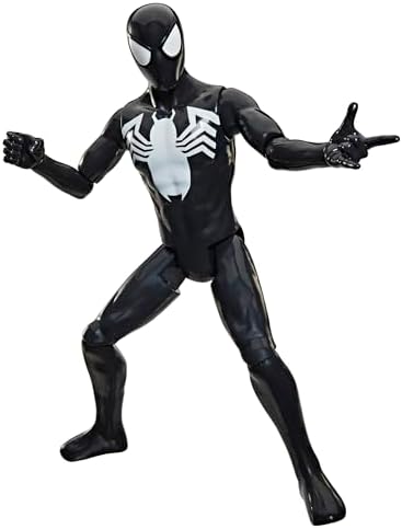 SPIDER-MAN Marvel Titan Series Black Suit Action Figure, 12-Inch-Scale (30 cm) Super Hero Toys for Kids Ages 4+