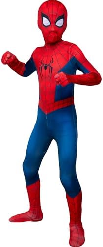 MARVEL Spider-Man Brand New Day Official Youth Zentai Halloween Costume-Deluxe Two-Way Stretch Spandex with Zippers Openings