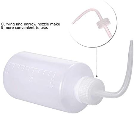DONSTRAW Wash Bottle 2pcs 250ml/8oz Safety Bottles Watering Tools, Economy Plastic Squeeze with Narrow Mouth Scale Labels for Medical Succulent Cleaning Washing
