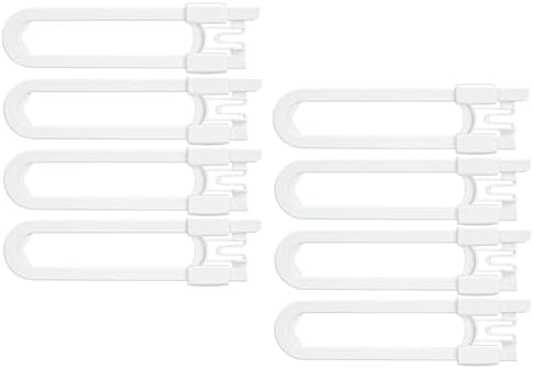 Vmaisi 8 Pcs Baby Sliding Cabinet Locks Adjustable U Shaped Child Safety