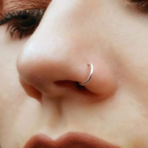 925 Sterling Silver or 14k Gold Filled Fake Clip on Nose Ring