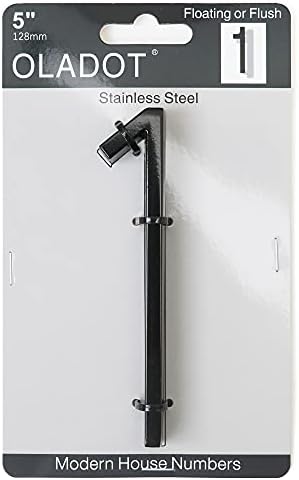 5" Stainless Steel Floating House Number, Metal Modern House Numbers (1)