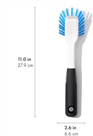 OXO Good Grips Dish Scrub Brush with Non-Slip Handle, Nylon Bristles