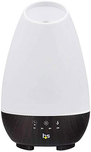 HealthSmart 500ML Essential Oil Diffuser for Large Rooms, Cool Mist Humidifier and Aromatherapy Diffuser, Adjustable Timer, Mist Mode and 7 LED Light Colors, White (Pack of 1)