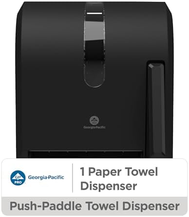 Georgia-Pacific Push Paddle Roll Paper Towel Dispenser by GP PRO, 54338A, Black