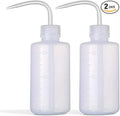 DONSTRAW Wash Bottle 2pcs 250ml/8oz Safety Bottles Watering Tools, Economy Plastic Squeeze with Narrow Mouth Scale Labels for Medical Succulent Cleaning Washing