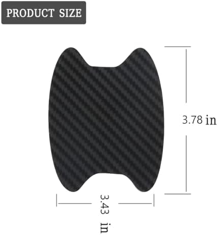 Blilo 4PCS Carbon Fiber Car Door Cup Protector Films, Black