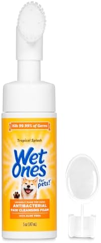 Wet Ones for Pets Foam Dog Paw Cleaner, Tropical Splash Scent, 5 Oz