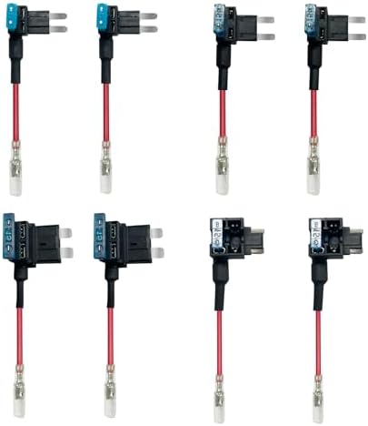 REDTIGER F7N Dash Cam Hardwire Kit USB C Port, Dashboard Camera Car Charger Cable Kit 12V- 24V to 5V w/Fuse Kit, Low Voltage Protection for Dash Cam Double-4 Fuses
