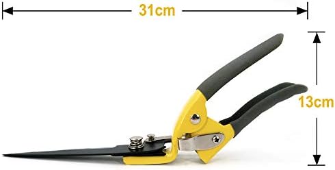 JARDINEER Sharp Grass Shears, Grass Clippers Handheld, Manual Grass Cutter Edging Shears for Lawn Garden