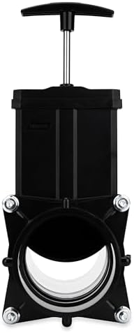 Camco Camper/RV Gate Valve - Features Built-In 3.5-Inch Clear Adapter & 4 Bayonet Prongs - Fits 3-Inch Sewer Fittings & Connects Easily to RV Drain Pipe (39053)