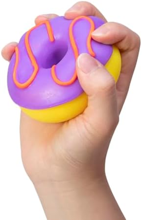 Schylling NeeDoh Dohnuts - Sensory Fidget Toy - Assorted Colors - Ages 3 to Adult (Pack of 1)