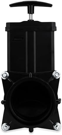 Camco Camper/RV Gate Valve - Features Built-In 3.5-Inch Clear Adapter & 4 Bayonet Prongs - Fits 3-Inch Sewer Fittings & Connects Easily to RV Drain Pipe (39053)