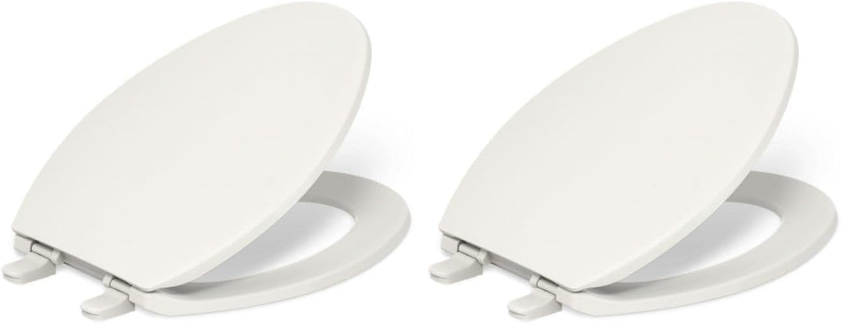 KOHLER Brevia Slow Close Elongated Toilet Seat, White