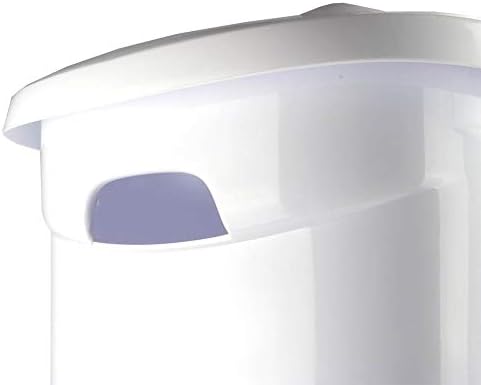 Sterilite Ultra Wheeled Laundry Hamper with Lid, Handle and Wheels for Easy Rolling of Clothes to and from the Laundry Room, Plastic, White, 1-Pack, Portable