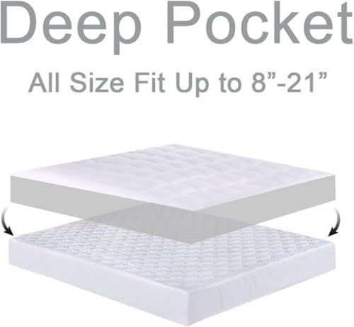 CHOPINMOON Queen Mattress Topper for Back Pain, Thick Mattress Pad Cover