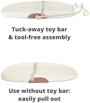 Skip Hop Baby Changing Pad Nursery Style Wipe-Clean Contoured with Cushioned Foam, Non-Skid Base, Built-in Safety Belt & Tuck-Away Toy Bar Fits Standard Changing Tables, Oat