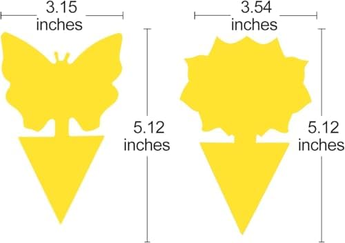 LFSYS 64Pcs Yellow Sticky Fruit Fly Traps for Indoors Gants Light Yellow