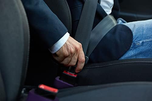 2-PACK NEW Silicone Seat Belt Buckle Booster (BPA Free) - Raises Rear Seat Belts For Easy Access - Stop Fishing for Buried Back Seat Belts - Makes Back Row Receptacle Stand Upright for Easier Buckling