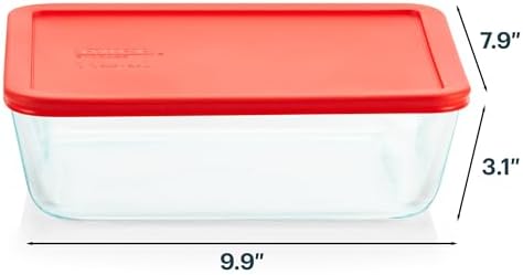Pyrex Simply Store 11 Cup Glass Food Storage Container, BPA-Free Lid