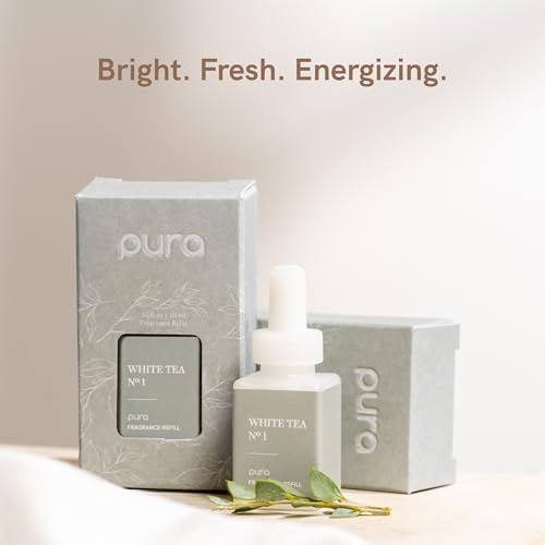 Pura Home Diffuser Refill, 4 Pack, White Tea No. 1