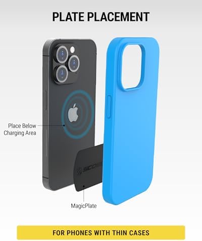Scosche MagicMount Replacement Metal Plate Kit, Large Metal Plates with Strong Adhesive for Car Magnet Phone Mount Magnetic Cell Phone Holder, Universal Fit with All Devices and Cases, Black, 2-Pack