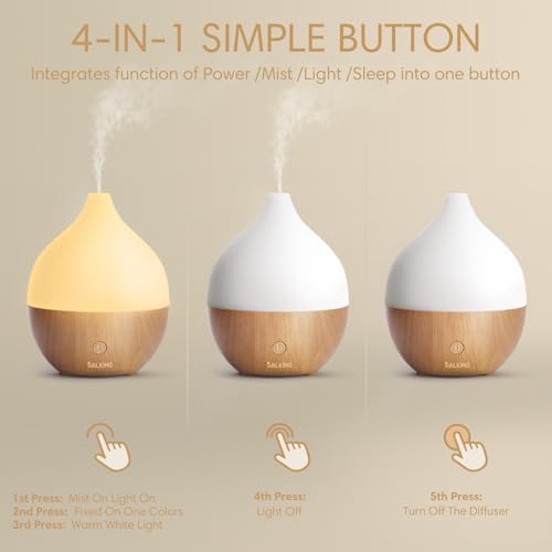 SALKING Essential Oil Diffuser for Home, 100ml Small Aromatherapy Diffuser