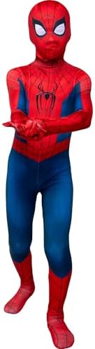 MARVEL Spider-Man Brand New Day Official Youth Zentai Halloween Costume-Deluxe Two-Way Stretch Spandex with Zippers Openings