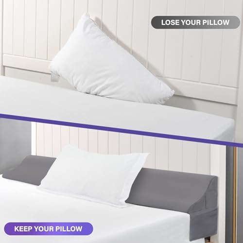 Vekkia King Size Bed Wedge Pillow for Headboard,Bed Wedge Gap Filler(0-6")
