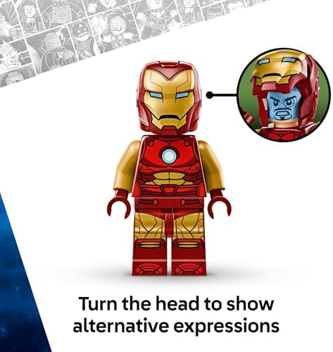 LEGO Marvel Iron Man Mech vs. Ultron Building Toy Set - for Kids, Boys and Girls, Ages 6+ - Buildable Action Figure - Superhero Gift for Birthday - 76307