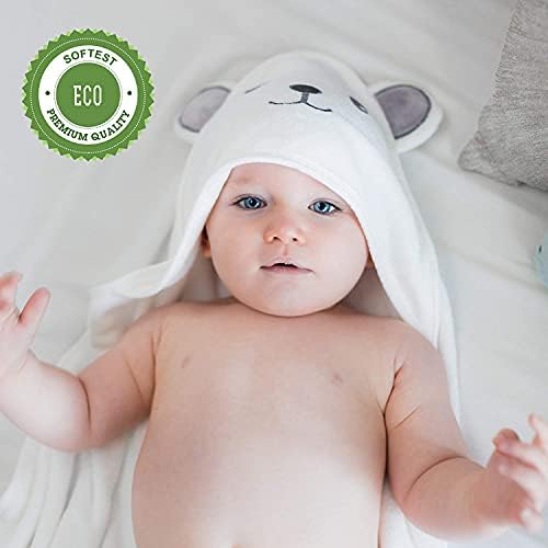 HIPHOP PANDA Ultra Soft Hooded Baby Towel - 2-Layer Thick 500GSM Absorbent