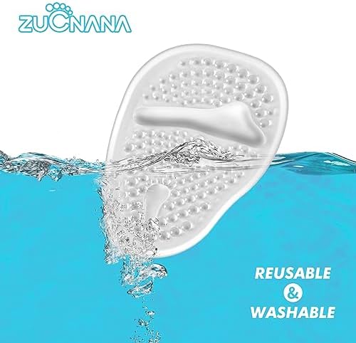 ZUCNANA Ball of Foot Cushions, Gel Shoe Inserts Heel Inserts Women 2 Pairs