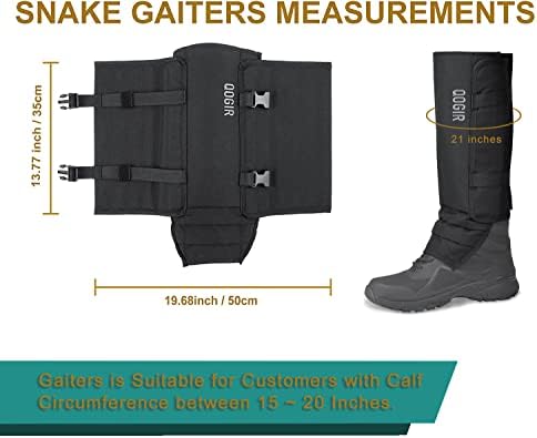 QOGIR Snake Gaiters for Hunting: Durable Snake Guards, Snake Gaiter Leggings for Men & Women, Snake Bite Protection for Lower Legs, Snake Proof Gaiters with Adjustable Size