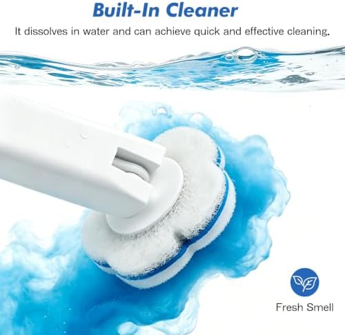 SetSail Disposable Toilet Brush for Bathroom Cleaning, 16 Replacement,White