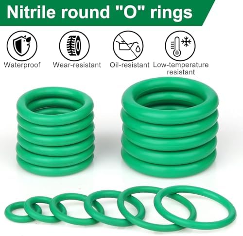 270 Pcs Car Air Conditioning O Ring Kit, Seal Rubber O-Rings Assortment O-Ring Assortment Set for Car Repair, Plumbing, Air or Gas Connections
