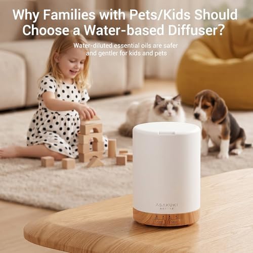 ASAKUKI Essential Oil Diffuser for Home 300 ml Quiet