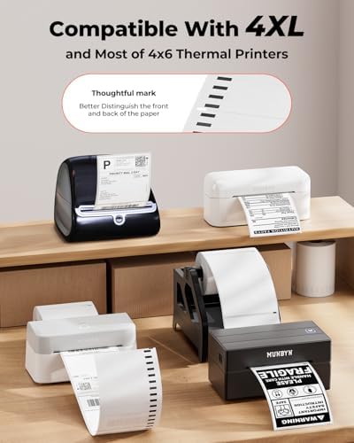 MUNBYN 4"x6" Thermal Printer Label, Shipping Labels, 220 Sheets/Roll