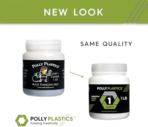 Polly Plastics Rock Tumbler Grit and Polish Refill & Ceramic Tumbling Filler Media - Silicone Carbide Polisher Grit - Rock Polish Supplies & Accessories