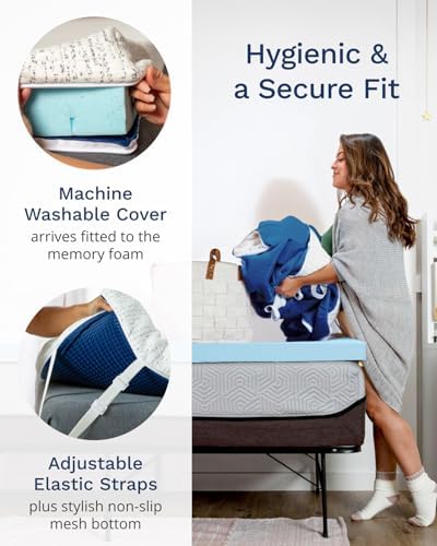 Viscosoft 3 Inch Memory Foam Mattress Topper Twin XL - College Dorm Upgrade
