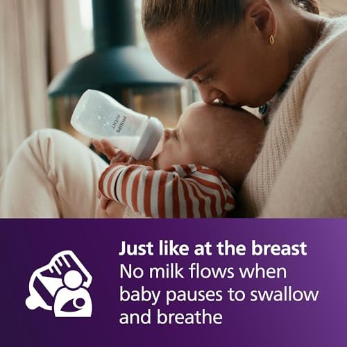 Philips Avent Natural Baby Bottles, Medium Flow, 9 oz, BPA-Free, 2-Pack
