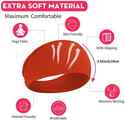 RITOPER Workout Wide Headbands for Women Non Slip, Super Soft Yoga Running Exercise Head Bands, Elastic Sweat Band Hair Bands for Women's Hair, Womens Solid Headband Hair Wrap