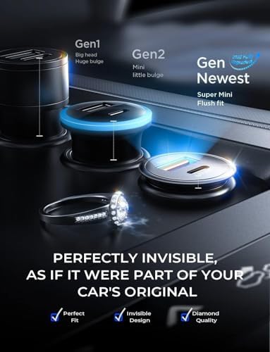 AINOPE 67.5W 12V Car Charger, Cigarette Lighter USB Charger Fast Charging