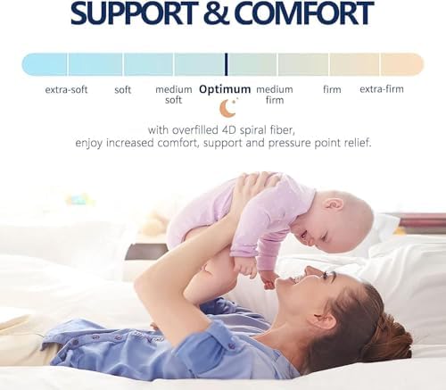 CHOPINMOON Queen Mattress Topper for Back Pain, Thick Mattress Pad Cover