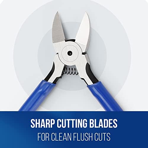 WORKPRO 2-Pack Wire Cutters, 6 Inch Precision Flush Cutters, Side Cutters